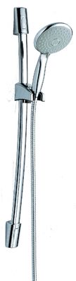 Chrome Modern Adjustable Shower Riser Rail Kit with One Sprays