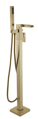 Modern Floor Standing Bath Taps Brass Chrome / Brushed Gold Finish