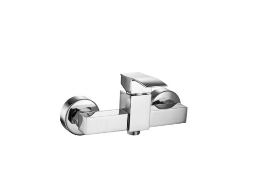 Chrome Finish Wall Mounted Bath Taps And Shower Mixer Faucets