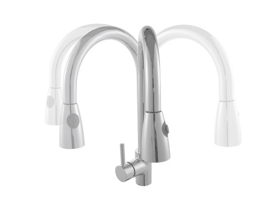 Brass Single Handle Kitchen Faucet Mixer Taps Contemporary Style