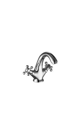 Contemporary Double Handle Deck Mounted Basin Mixer Taps T8662