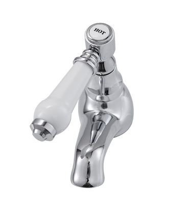 Hotel Bathroom Mixer Taps Lever Basin Taps Pair With Chrome Finish T8154