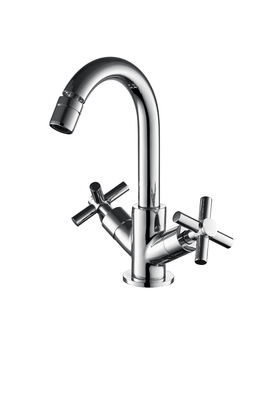Double Handles Brass Contemporary Bath Faucets 3 Years Warranty