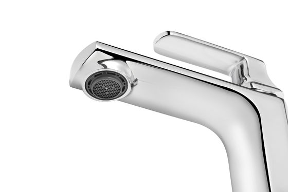 Chrome Polished Basin Mixer Taps With Contemporary For Bathroom T9732W