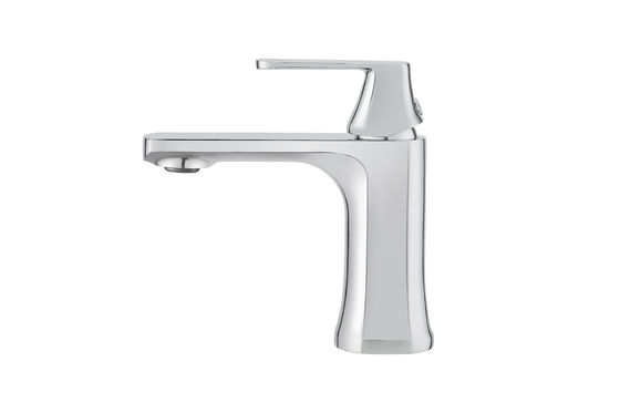 Chrome Polished Basin Mixer Taps With Contemporary For Bathroom T9732W