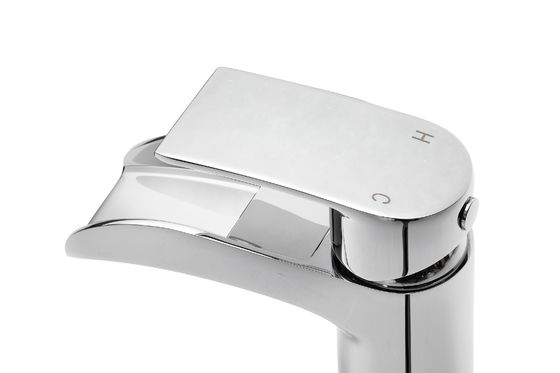 Single Handle Sink Faucet Tap Polished Deck Mounted Bathroom Basin Taps