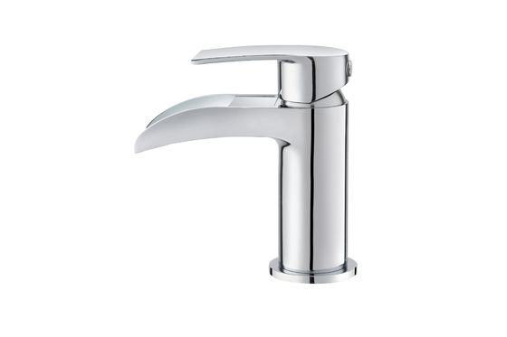 Single Handle Sink Faucet Tap Polished Deck Mounted Bathroom Basin Taps
