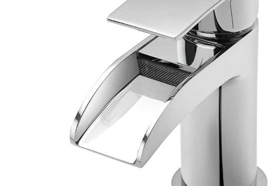 Single Handle Sink Faucet Tap Polished Deck Mounted Bathroom Basin Taps