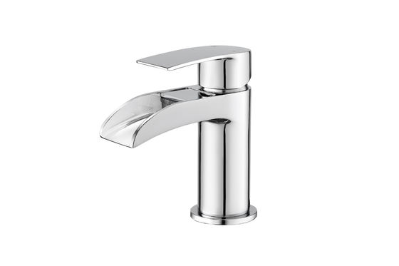 Single Handle Sink Faucet Tap Polished Deck Mounted Bathroom Basin Taps