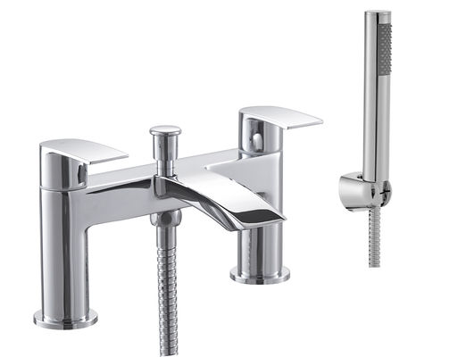 Contemporary Dual Handle Bathroom Faucet Taps 3 Years Warranty