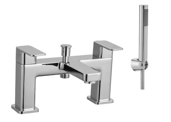 Double Handle Shower Faucet Mixer Taps Brass Material for Bathroom