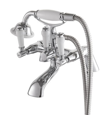 Classical Bath Shower Mixer Taps Polished  with Double Handle