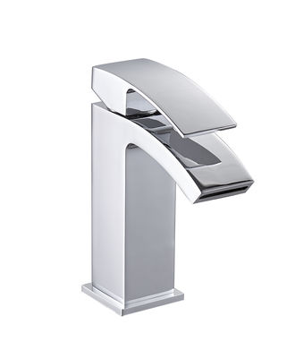 Custom Basin Mixer Waterfall Tap , Stylish High Rise Bathroom Faucet