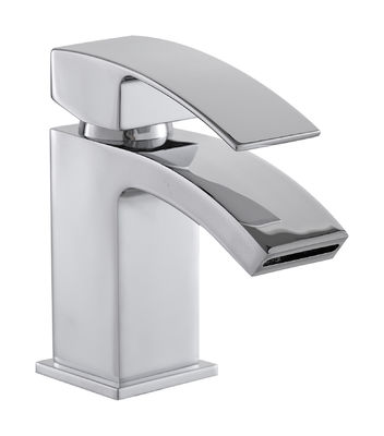 Chrome Mixer Tap Bathroom Polished Deck Mounted Sink Mixer Tap