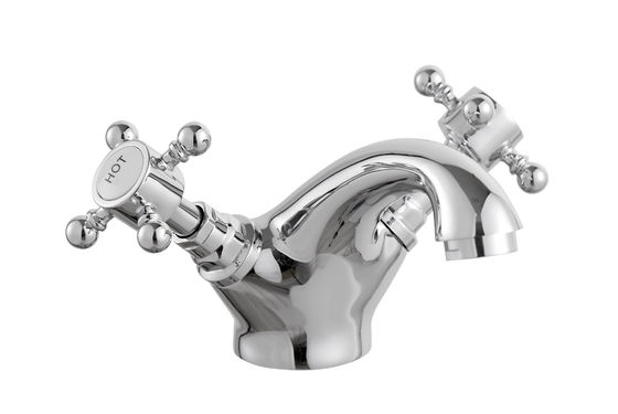 Classical Basin Mixer Taps Chrome Bathroom Sink Faucets With Two Handles
