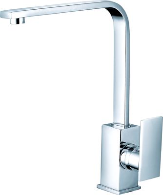 Contemporary Kitchen Mixer Taps Faucets Brass Material With Single Handle