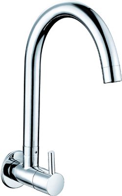 Brass Effect Kitchen Mixer Taps 235mm Height Luxury Kitchen Sink Faucets