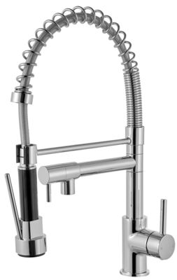 Flexible Kitchen Mixer Taps Modern Style Brass With Single Handles
