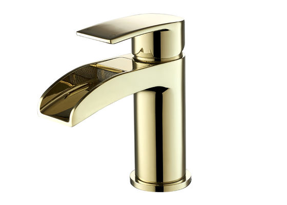 Elegant Bathroom Basin Sink Taps Chrome / Gold Finish T8112W