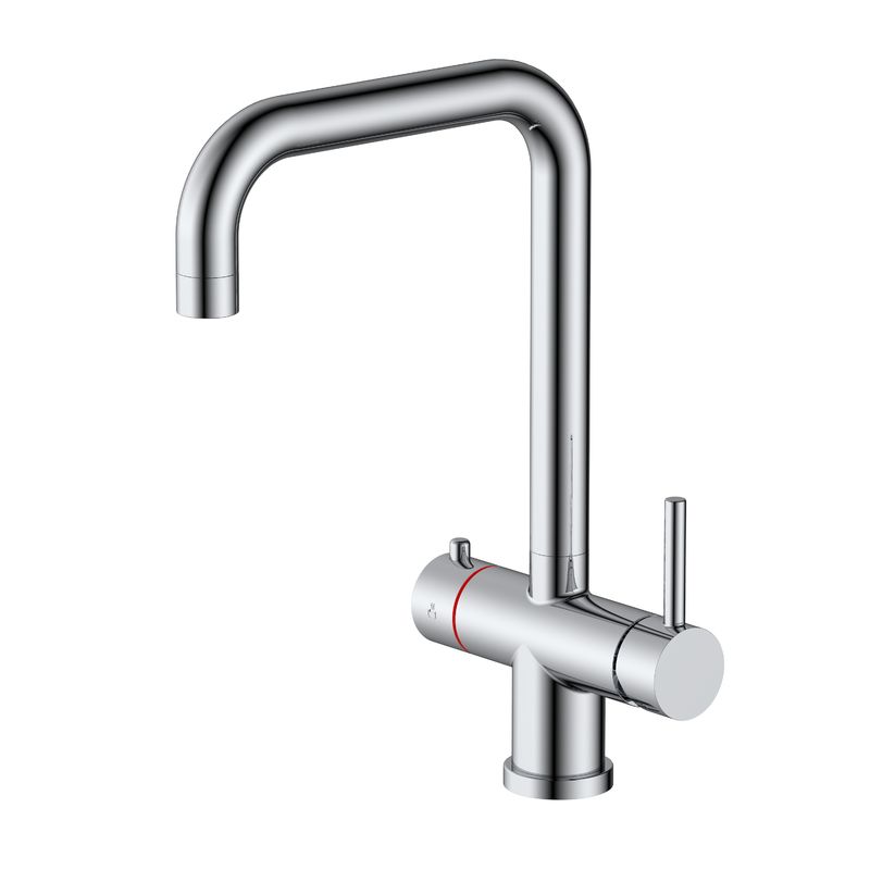 Contemporary One Handle Kitchen Faucet Brass Instant Boiling Water Taps
