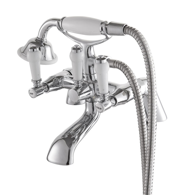Classical Bath Shower Mixer Taps Polished  with Double Handle