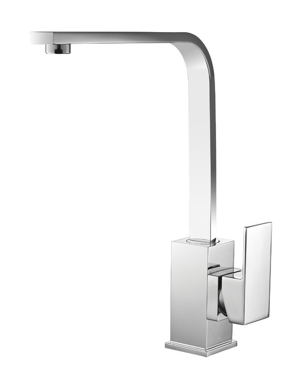 Single Handle Chrome Finish Contemporary Kitchen Mixer Taps T81047